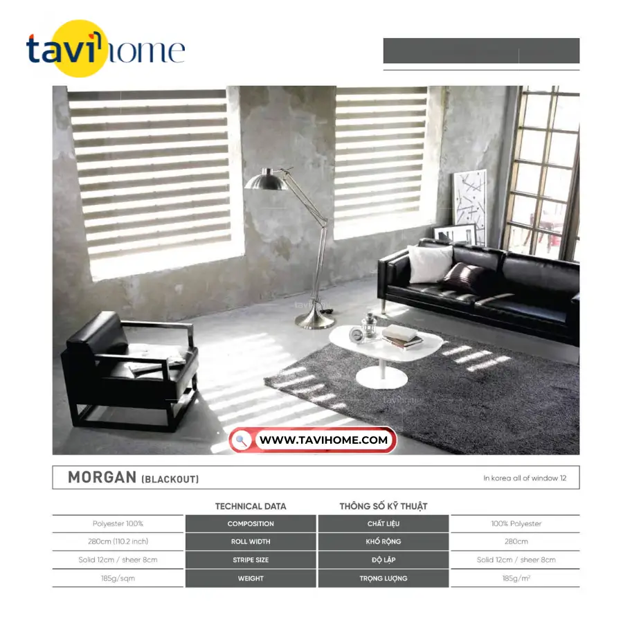 Rèm Cầu Vồng TAVI SK-MORGAN - Ảnh 2